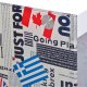 NORDIC LIVING COLLECTION Vitt sidobord med Flagcube-logotyp och 2 hyllor