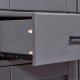 NORDIC LIVING COLLECTION  Massiv furu-vitrinskap i landlig stil med 4 d�rer og 2 skuffer i gr� eikelakk