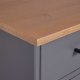 NORDIC LIVING COLLECTION  Massiv furusk�nk i lantlig stil med 3 d�rrar och 3 l�dor i gr� eklack