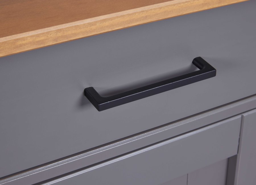 NORDIC LIVING COLLECTION  Massiv furusk�nk i lantlig stil med 3 d�rrar och 3 l�dor i gr� eklack