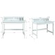 NORDIC LIVING COLLECTION HILDA skrivebord, heltre furu, hvitlakkert med avrundede hj�rner og kanter, med praktiske rom og kabelhull