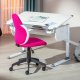 NORDIC LIVING COLLECTION  Jessi svingstol, bringeb�rfarget/hvit netting, med svingbart sete, 5 lastavhengige bremsede sikkerhetshjul og trinnl�s h�ydejustering