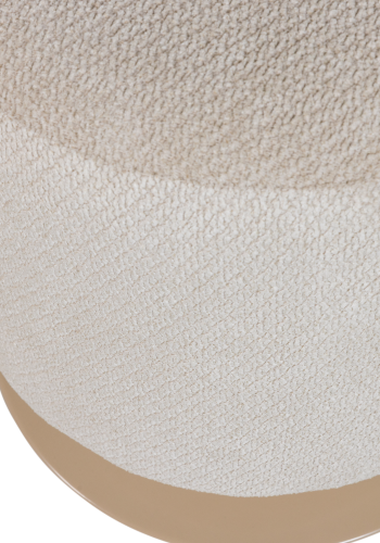 WOOOD Islen puff med svingfot Boucl&eacute; beige