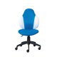 NORDIC LIVING COLLECTION Jessi svingstol, bl�/hvit, med svingbart sete, 5 lastavhengige bremsede sikkerhetshjul og trinnl�s h�ydejustering
