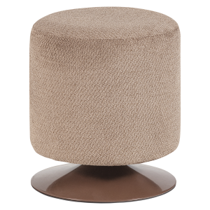 WOOOD Islen puff med svingbar fot Boucl� brun