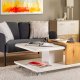 NORDIC LIVING COLLECTION Joliet salongbord, hvit/vill eik-look, med hjul