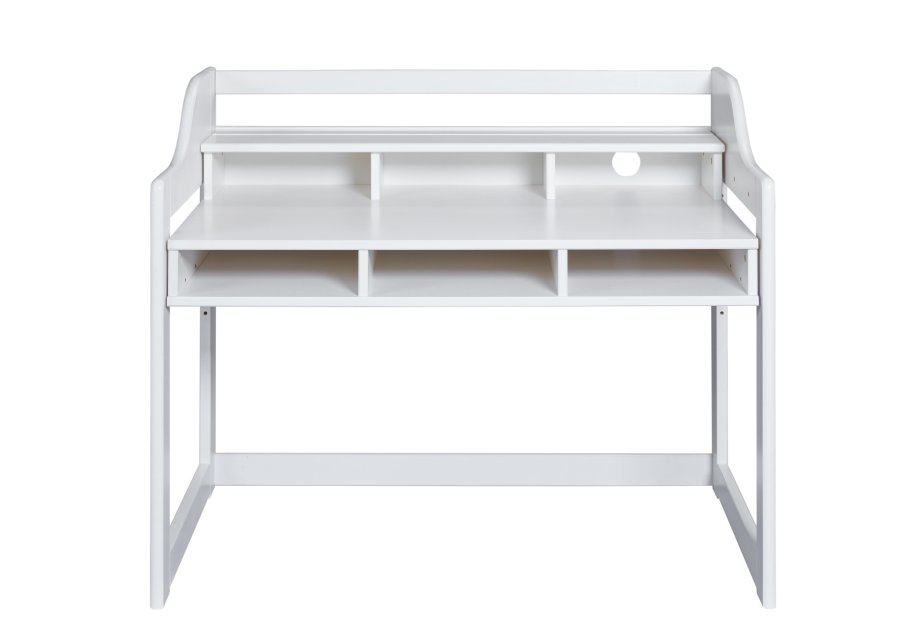 NORDIC LIVING COLLECTION Vitt barnbord tillverkat av massiv furu, h�jdjusterbart och med 6 fack