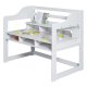 NORDIC LIVING COLLECTION Vitt barnbord tillverkat av massiv furu, h�jdjusterbart och med 6 fack