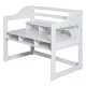 NORDIC LIVING COLLECTION Vitt barnbord tillverkat av massiv furu, h�jdjusterbart och med 6 fack