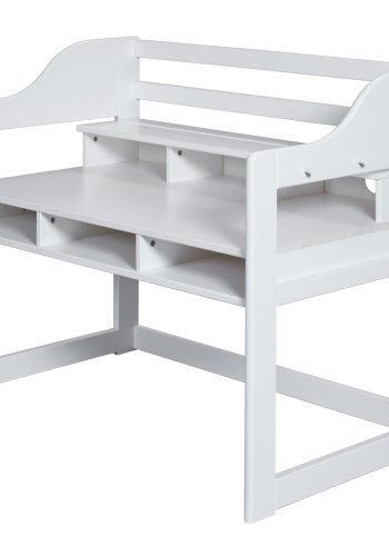 NORDIC LIVING COLLECTION Vitt barnbord tillverkat av massiv furu, h�jdjusterbart och med 6 fack