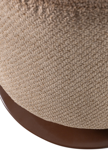 WOOOD Islen puff med svingbar fot Boucl&eacute; brun