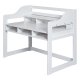 NORDIC LIVING COLLECTION Vitt barnbord tillverkat av massiv furu, h�jdjusterbart och med 6 fack