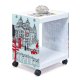 NORDIC LIVING COLLECTION Vitt Londoncube sidobord med logotyp och 2 hyllor