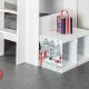 NORDIC LIVING COLLECTION Vitt Londoncube sidobord med logotyp och 2 hyllor