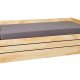NORDIC LIVING COLLECTION 3-i-1 funksjonssofa Lotar 90x200 laget av heltre i naturlig lakk med 3 liggeflater inkludert lamellbunn