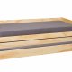 NORDIC LIVING COLLECTION 3-i-1 funksjonssofa Lotar 90x200 laget av heltre i naturlig lakk med 3 liggeflater inkludert lamellbunn