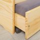 NORDIC LIVING COLLECTION 3-i-1 funksjonssofa Lotar 90x200 laget av heltre i naturlig lakk med 3 liggeflater inkludert lamellbunn