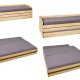 NORDIC LIVING COLLECTION 3-i-1 funksjonssofa Lotar 90x200 laget av heltre i naturlig lakk med 3 liggeflater inkludert lamellbunn