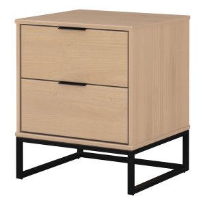 NORDIC LIVING COLLECTION Nattbord med 2 skuffer Luna Oak Colori