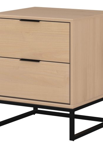 NORDIC LIVING COLLECTION Nattbord med 2 skuffer Luna Oak Colori