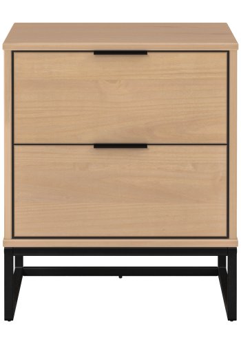 NORDIC LIVING COLLECTION Nattbord med 2 skuffer Luna Oak Colori