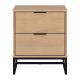NORDIC LIVING COLLECTION Nattbord med 2 skuffer Luna Oak Colori