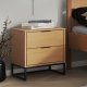 NORDIC LIVING COLLECTION Nattbord med 2 skuffer Luna Oak Colori
