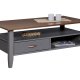 NORDIC LIVING COLLECTION FSC salongbord Luzerna gr�/sepia med hyller og skuff