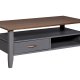 NORDIC LIVING COLLECTION FSC salongbord Luzerna gr�/sepia med hyller og skuff