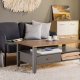 NORDIC LIVING COLLECTION FSC salongbord Luzerna gr�/sepia med hyller og skuff