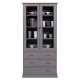 NORDIC LIVING COLLECTION FSC vitrineskap Luzerna gr� med 2 d�rer og 3 skuffer