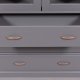 NORDIC LIVING COLLECTION FSC vitrineskap Luzerna gr� med 2 d�rer og 3 skuffer