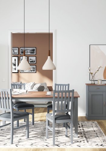 NORDIC LIVING COLLECTION  Matbord Luzerna-1.1. gr�-sepia 160x90