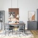 NORDIC LIVING COLLECTION  Matbord Luzerna-1.1. gr�-sepia 160x90