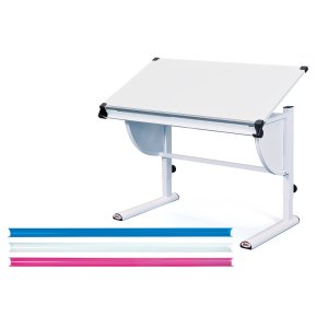 NORDIC LIVING COLLECTION Milo 3-i-1 studentskrivbord, h�jdjusterbart med tippbart hyllplan