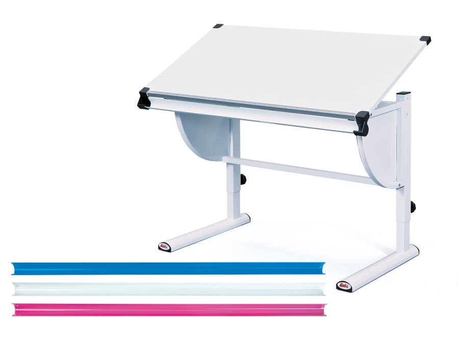 NORDIC LIVING COLLECTION Milo 3-i-1 studentskrivbord, h�jdjusterbart med tippbart hyllplan