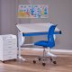 NORDIC LIVING COLLECTION Milo 3-i-1 studentskrivbord, h�jdjusterbart med tippbart hyllplan