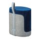 NORDIC LIVING COLLECTION Osane pall i sammetsbl�tt med PU-handtag, f�rvaringsutrymme och b�rrem i konstl�der
