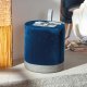 NORDIC LIVING COLLECTION Osane pall i sammetsbl�tt med PU-handtag, f�rvaringsutrymme och b�rrem i konstl�der