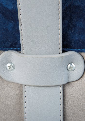 NORDIC LIVING COLLECTION Osane pall i sammetsbl�tt med PU-handtag, f�rvaringsutrymme och b�rrem i konstl�der