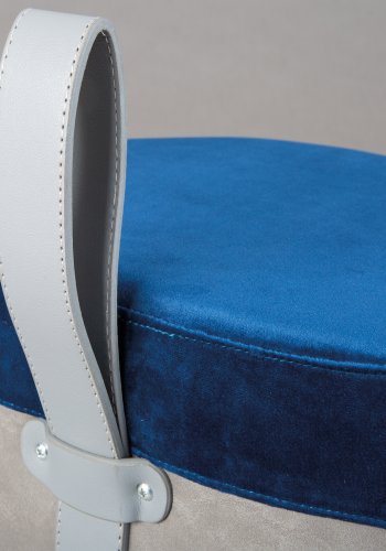 NORDIC LIVING COLLECTION Osane pall i sammetsbl�tt med PU-handtag, f�rvaringsutrymme och b�rrem i konstl�der
