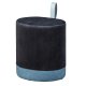 NORDIC LIVING COLLECTION Osane pall i svart sammet med PU-handtag, f�rvaringsutrymme och b�rrem i konstl�der