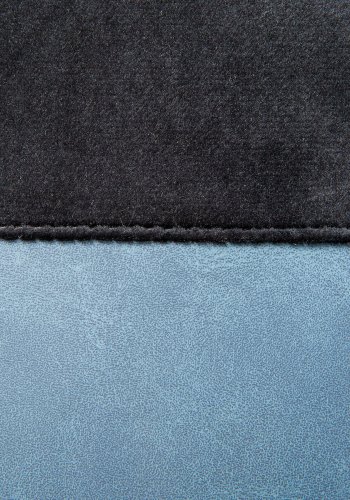 NORDIC LIVING COLLECTION Osane pall i svart sammet med PU-handtag, f�rvaringsutrymme och b�rrem i konstl�der