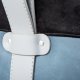 NORDIC LIVING COLLECTION Osane pall i svart sammet med PU-handtag, f�rvaringsutrymme och b�rrem i konstl�der