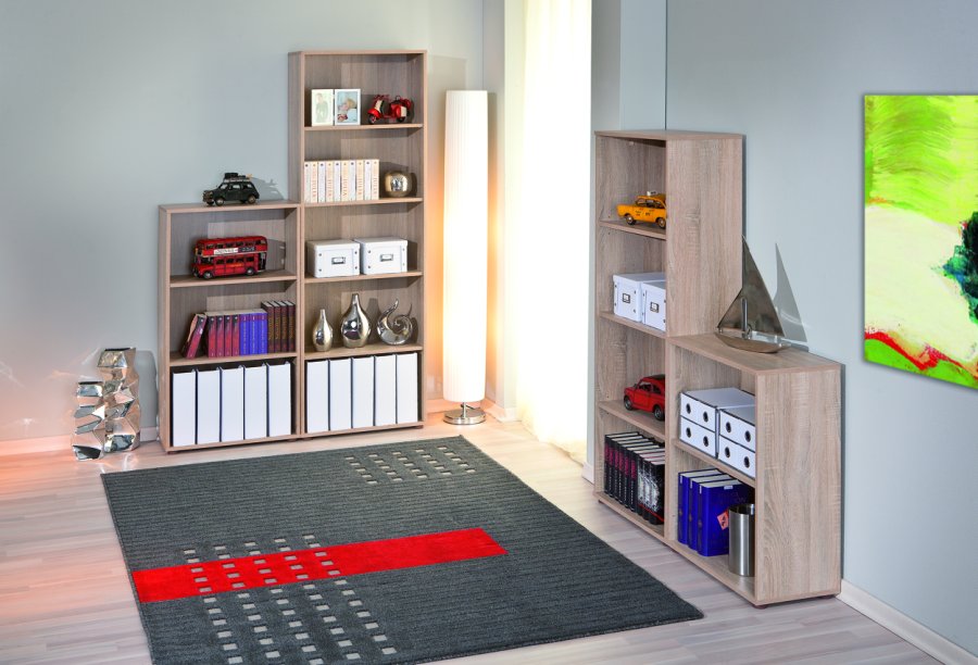 NORDIC LIVING COLLECTION Parini 3 4F hylleenhet. Sonoma eik-finish.