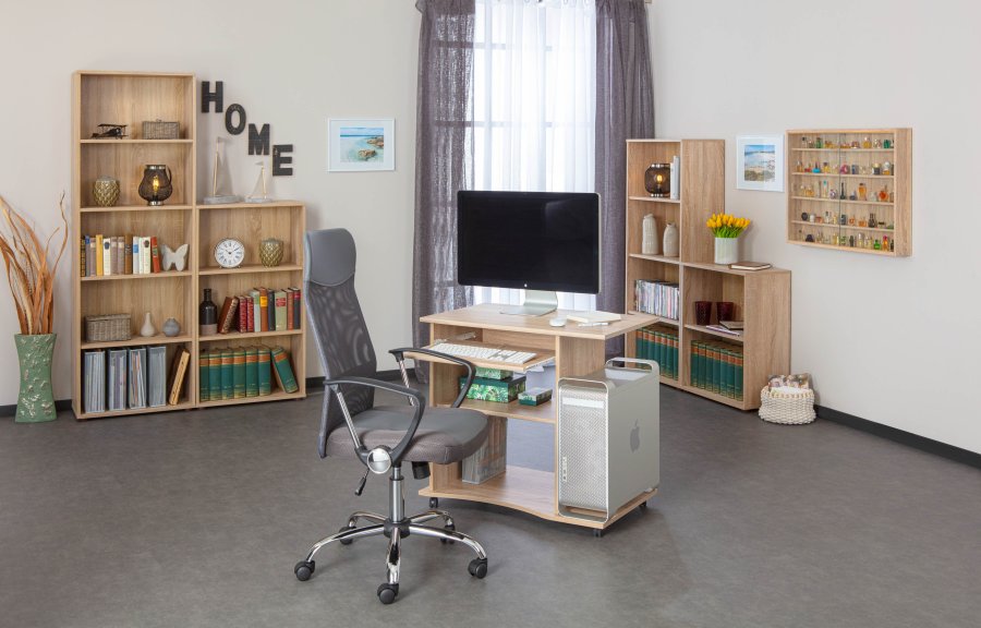 NORDIC LIVING COLLECTION Parini 4 5F bokhylle, Sonoma eikefinish