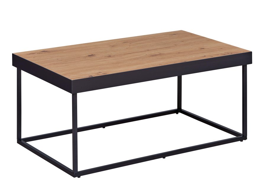 NORDIC LIVING COLLECTION Inter Link salongbord Passione Artisan eik beiset med svart metallramme