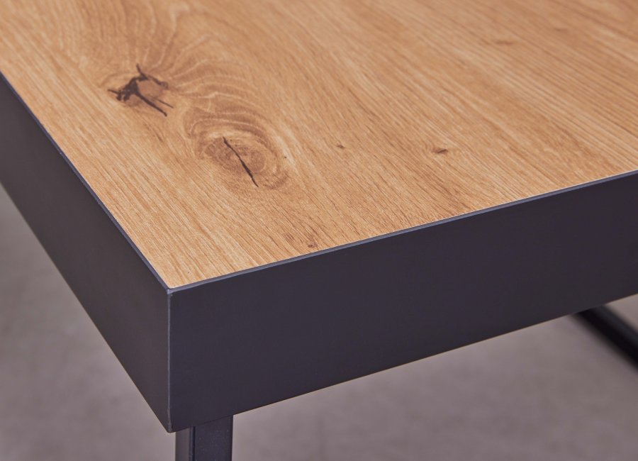 NORDIC LIVING COLLECTION Inter Link salongbord Passione Artisan eik beiset med svart metallramme