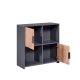 NORDIC LIVING COLLECTION Pepeto frittst�ende bokhylle med 2 d�rer og 2 rom, h�ndlaget eik/antrasitt