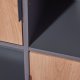 NORDIC LIVING COLLECTION Pepeto frittst�ende bokhylle med 2 d�rer og 2 rom, h�ndlaget eik/antrasitt